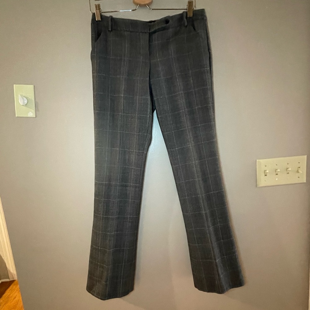 The Limited gray checkered dress pant flare/bootcut size 4